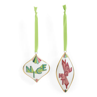 Naughty and Nice Ornaments