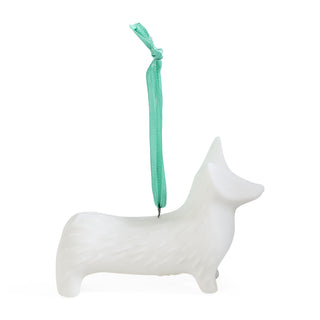 Corgi Ornament white
